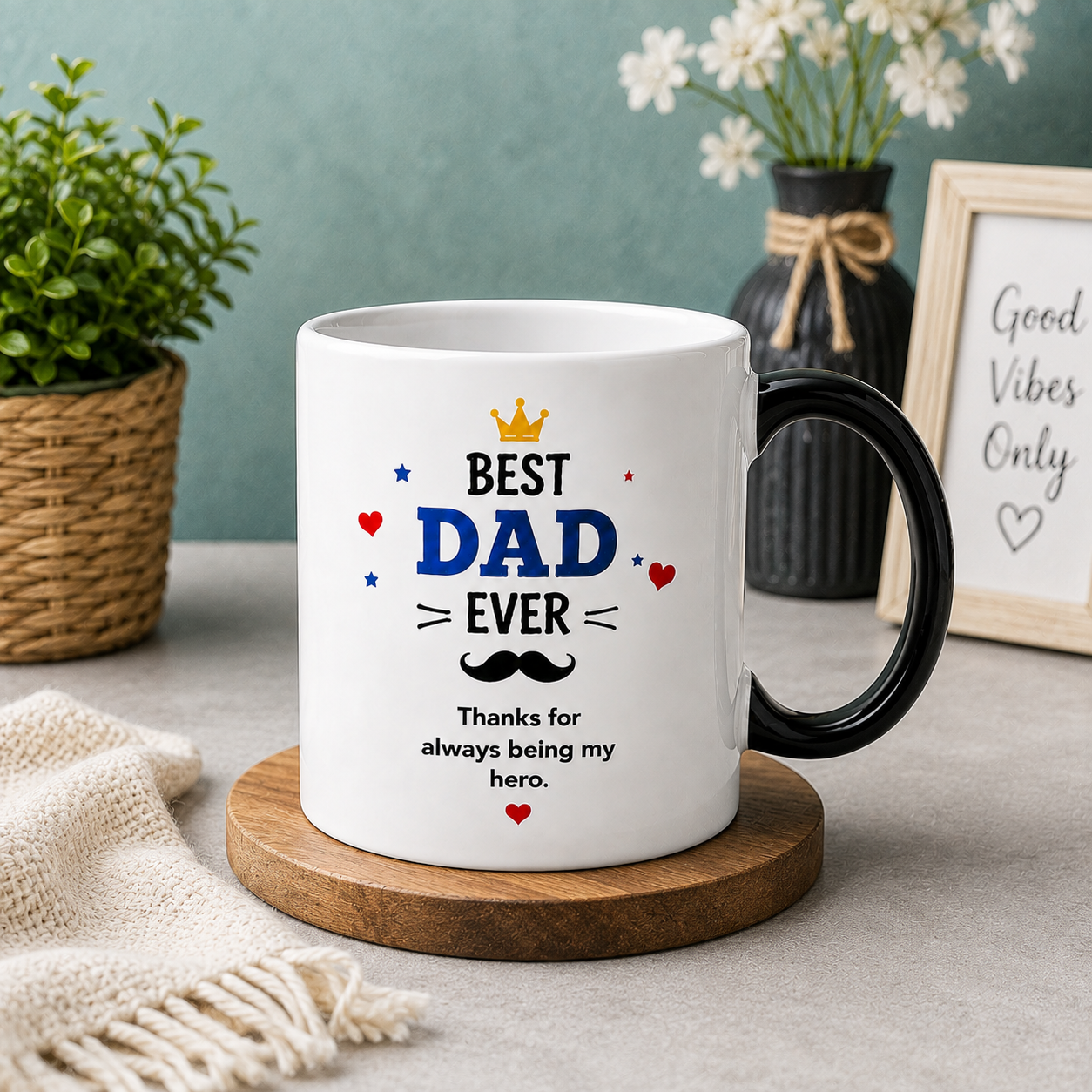 Magic Color Changing Mug – Best Dad Ever | 330 ML Heat Sensitive Coffee Mug